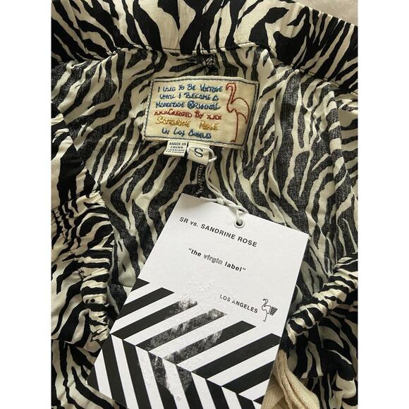 Free People Sandrine Rose Zebra Bush Pant NWT small Drawstring Pockets - Picture 4 of 6